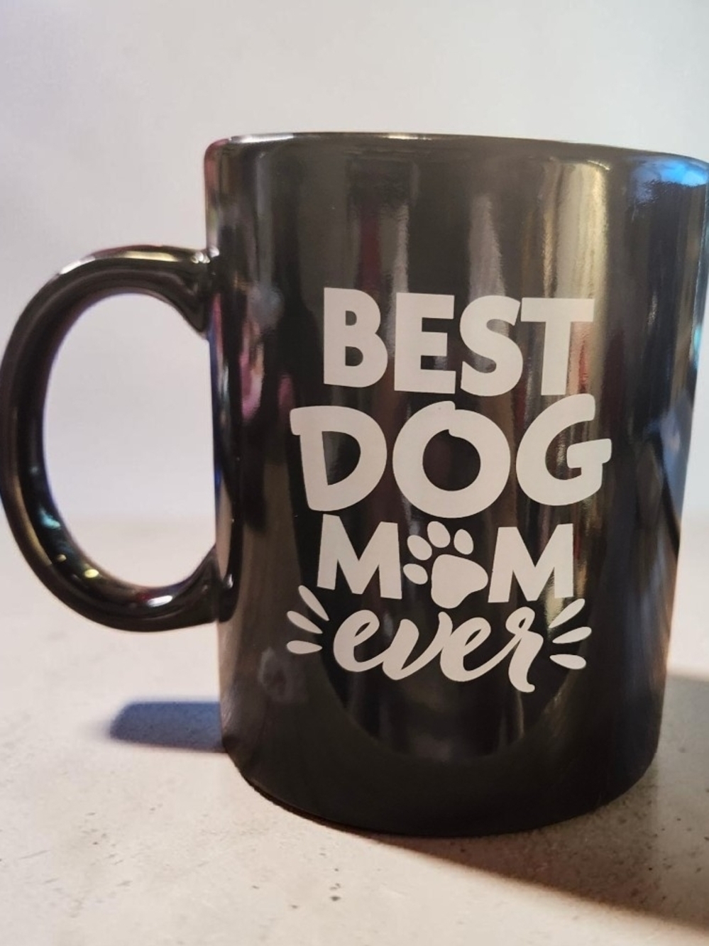 Best Dog Mom Ever Black Ceramic Mug - Gift for Dog Owners